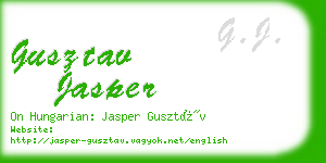 gusztav jasper business card